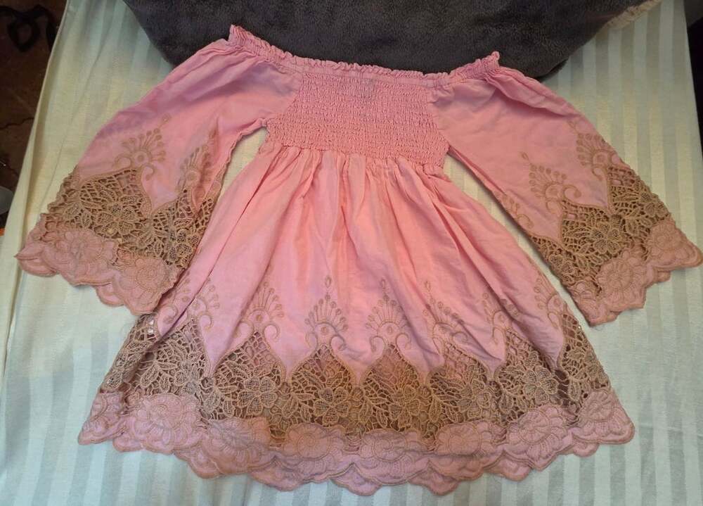 Antica Sartoria by Giacomo Cinque Dress Size One Size (girls) Pink Off Shoulder